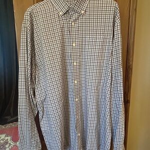 johnnie-O Button-Down Check Shirt - Blue and Gray
